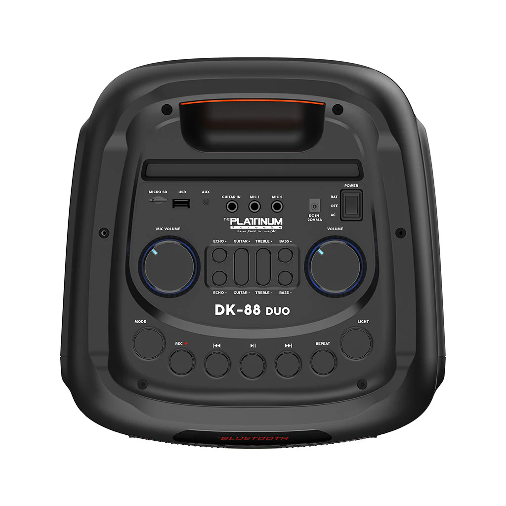 DK88 Duo Karaoke Speaker with UHF Wireless Microphones and 8” Woofer Class - Image 10
