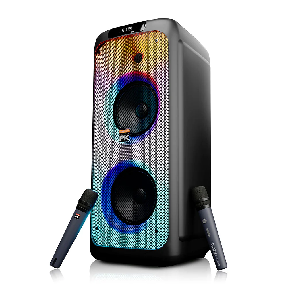 DK88 Duo Karaoke Speaker with UHF Wireless Microphones and 8” Woofer Class - Image 9