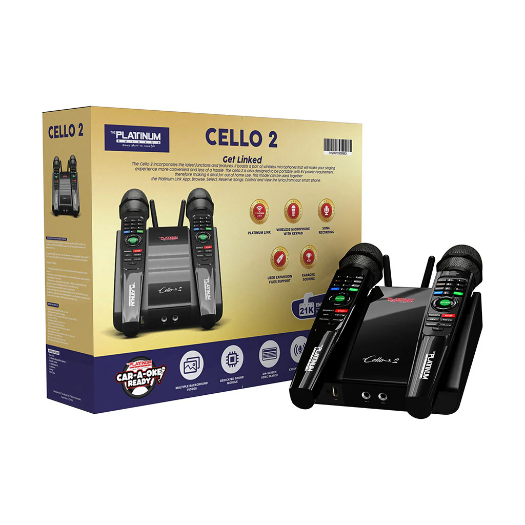 CELLO 2 UHF Wireless Microphone Karaoke Player - International Shipping - Image 3