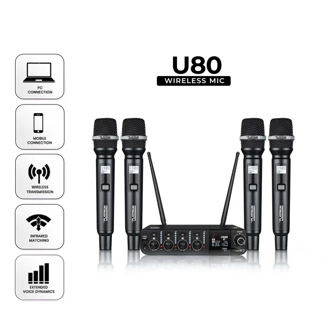U80 4-Channel UHF Wireless Microphone - Image 2